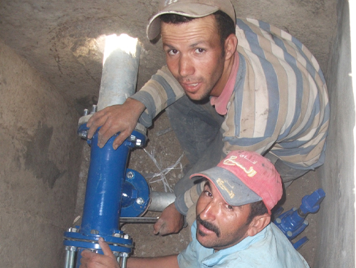 Pelleteuse utilisée pour les travaux