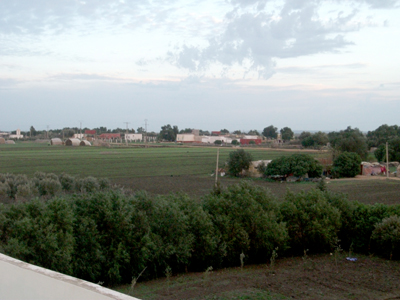 Terres agricoles et habitations du douar