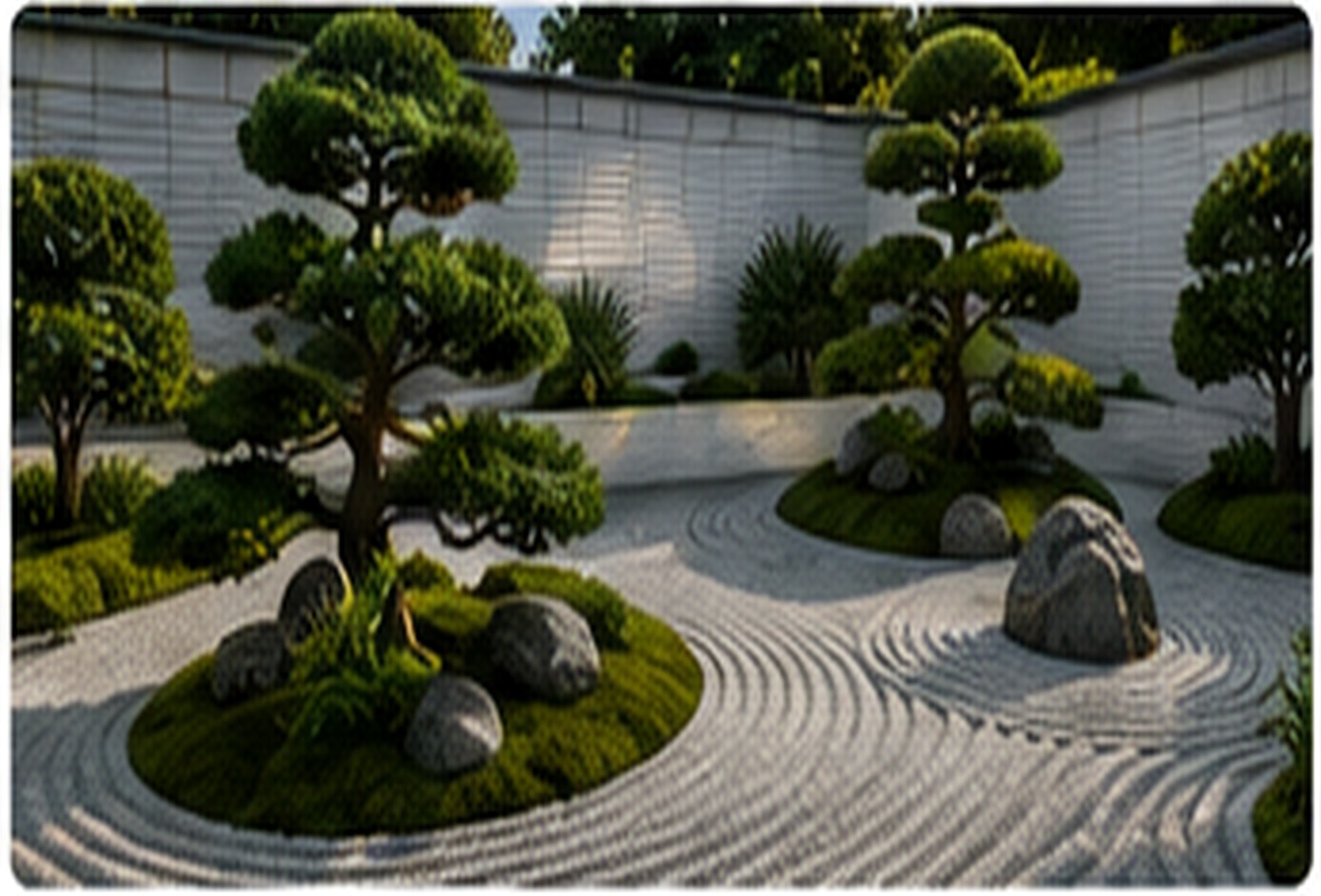 Jardin zen contemporain