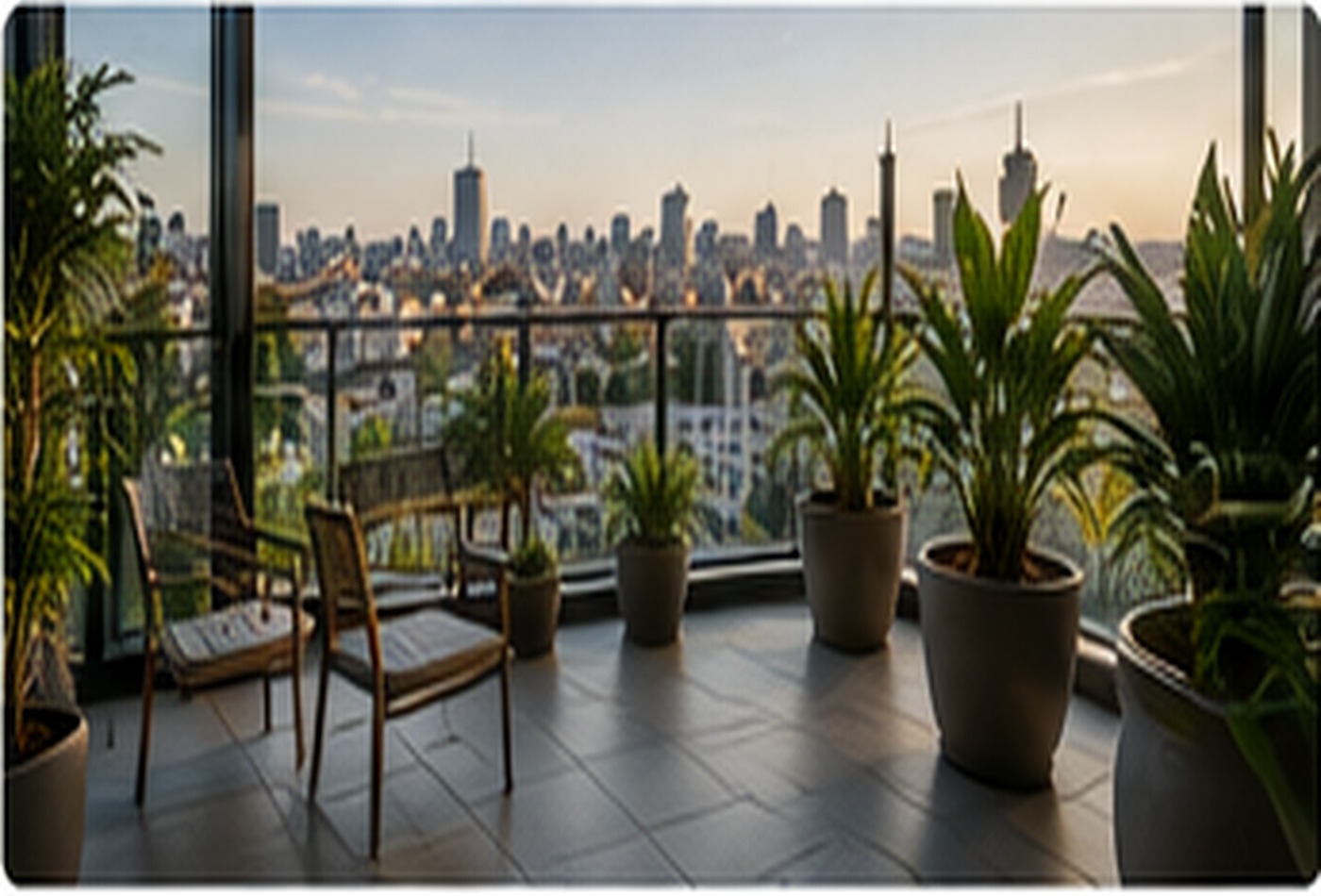 Terrasse urbaine végétalisée