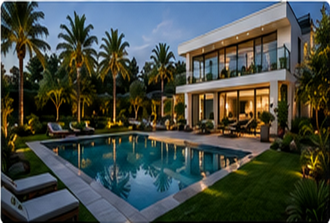 Grande villa contemporaine avec jardin et piscine